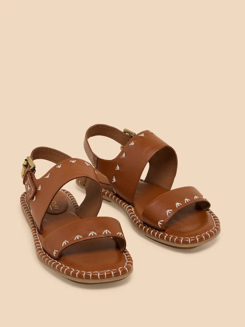 White Stuff Sandales en cuir Sweetpea - 37, Nude, – Produktbild 2 von 4