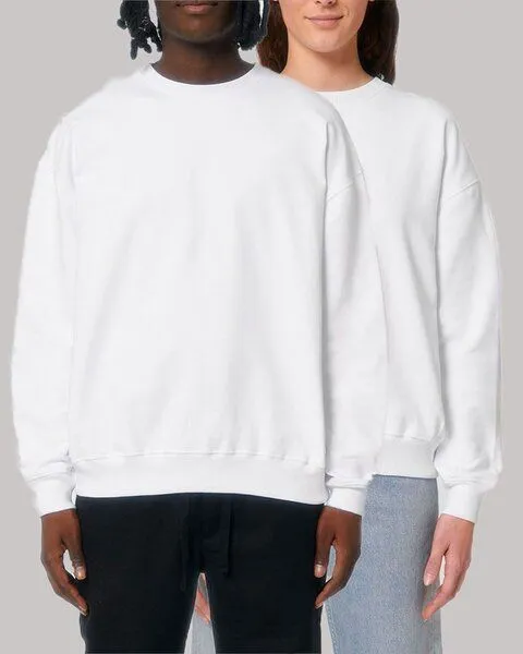 YTWOO YTWOO Oversized Sweatshirt aus reiner Bio-Baumwolle, Dry Handfeel, Weiß, – Produktbild 1 von 4
