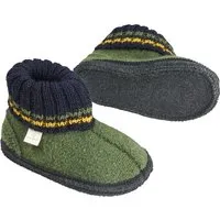 HANS NATUR Kinder Hausschuhe Hüttenschuhe olive-marine Gr.26 – Produktbild 1 von 1