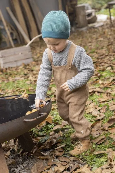 Disana Disana Kinder Aran Pullover kbT-Merinowolle, Anthrazit, – Produktbild 2 von 4