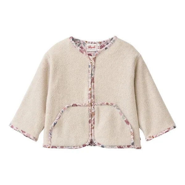 People Wear Organic People Wear Organic Fleece Jacke, beige mélange, Bio-Baumwolle – Produktbild 1 von 3