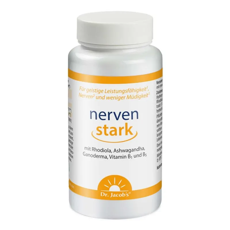 Dr. Jacob's Dr. Jacob's nervenstark Rhodiola Ashwaganda Reishi-Pilz – Produktbild 1 von 1