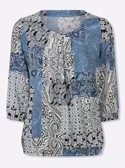 Witt Druckbluse ecru-bleu-bedruckt – Produktbild 1 von 1