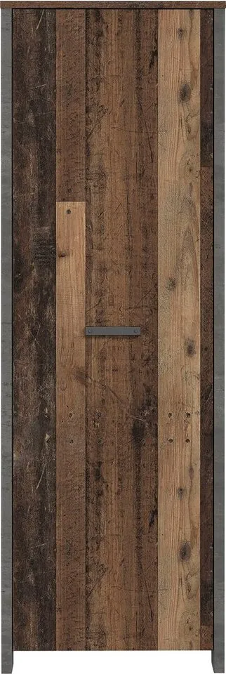 FORTE Garderobenschrank Clif Höhe ca. 200 cm, Braun|grau, – Produktbild 3 von 5