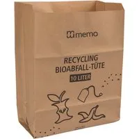 Memo 10 memo Bioabfall-Kompostbeutel aus Recyclingpapier 10 l, 23 x 13 x 34 cm – Produktbild 1 von 1