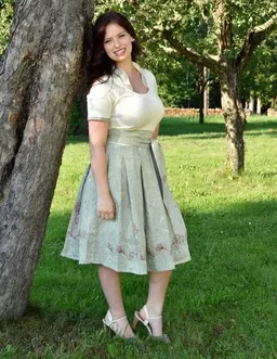 Peaces.bio - handbedruckte Biomode Peaces.bio - handbedruckte Biomode Bio-Leinen-Festkleid "Rosenzauber" – Produktbild 1 von 1