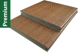 woodstore24 WPC 3D Premium coextrudiert, Massivdiele, 23 mm (S) x 220 mm (B), Golden Oak, Länge: 2,40 m – Produktbild 1 von 1