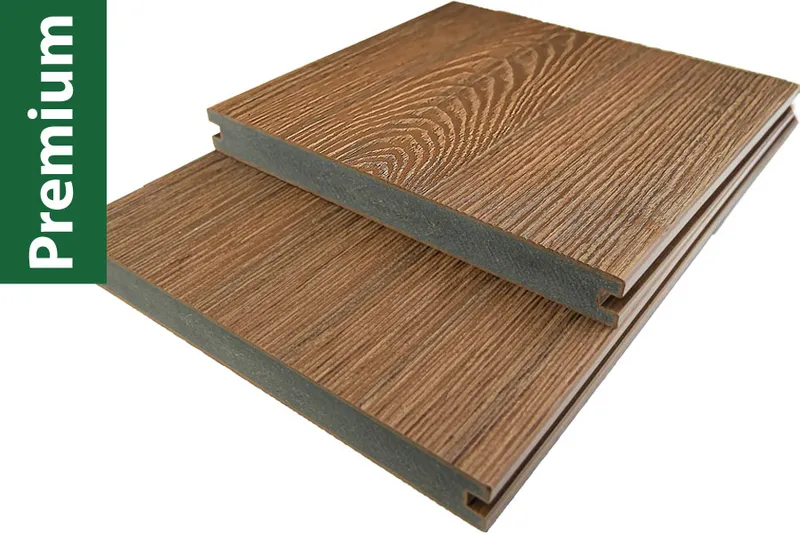woodstore24 woodstore24 WPC 3D Premium coextrudiert, Massivdiele, 23 mm (S) x 220 mm (B), Golden Oak, Länge: 4,00 m – Produktbild 1 von 1