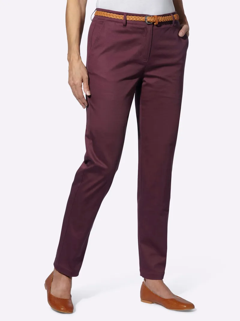 Witt Chinohose, Burgund, – Produktbild 1 von 3