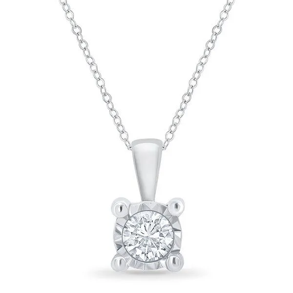 Eppi Eppi Goldener Anhänger mit synthetischem Diamanten Yasu, Weiss, – Produktbild 1 von 4