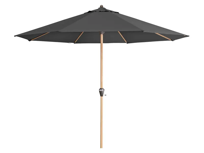 Doppler doppler Sonnenschirm "Alu Wood Ultra" Ø 350 cm, Esche hell, anthrazit – Produktbild 1 von 1
