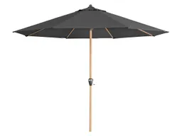 Doppler doppler Sonnenschirm "Alu Wood Ultra" Ø 350 cm, Esche hell, anthrazit – Produktbild 1 von 1