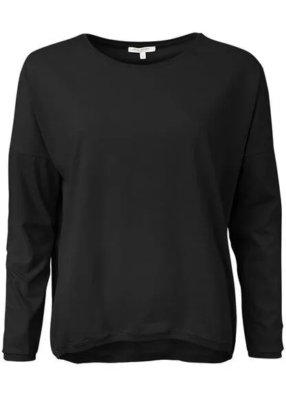Alma & Lovis Alma & Lovis Oversized Langarmshirt aus Bio-Baumwolle | Loose Shirt, Schwarz, – Produktbild 4 von 4
