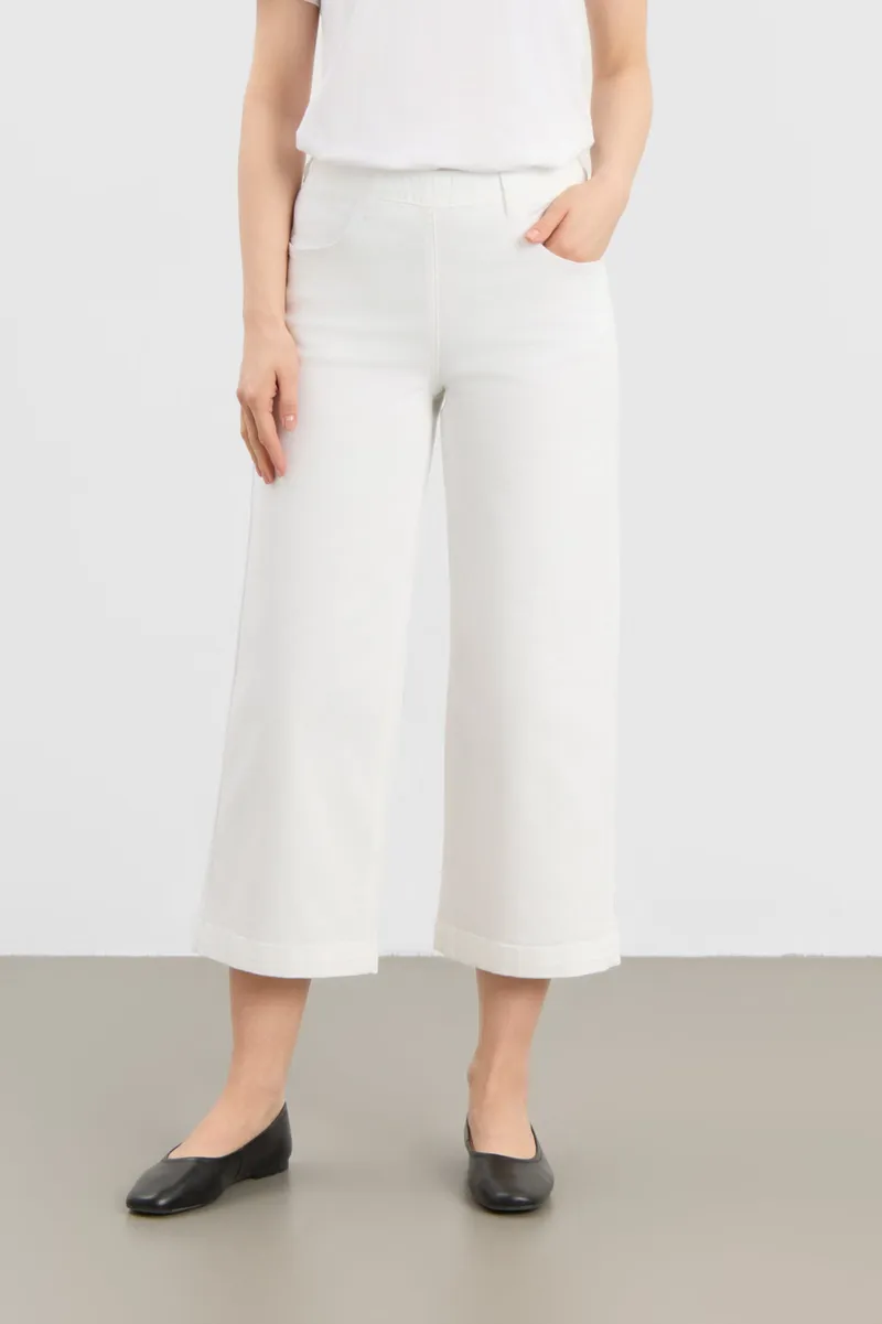 LAURIE LAURIE Damen vegan Hose Donna Locker Geschnitten Weiß, Weiß, – Produktbild 2 von 2