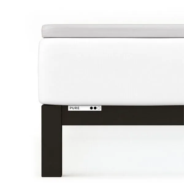 Schlafgut Schlafgut Topper Spannbettlaken Pure - 95% Biobaumwolle, 5% Elasthan - Matratzenhöhe bis 10cm, Gray light, – Produktbild 1 von 4