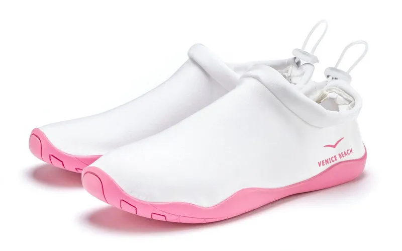 VENICE BEACH VENICE BEACH Badelatsche, Badeschuhe, Badeschlappe, Wasserschuh, leichter Slipper Aquaschuh schnelltrocknend mit ultraleichter Sohle VEGAN, Weiß, – Produktbild 2 von 5
