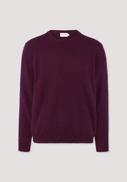 hessnatur hessnatur Strickpullover Regular aus Cashmere mit Recyclinganteil, Bordeaux, – Produktbild 4 von 4