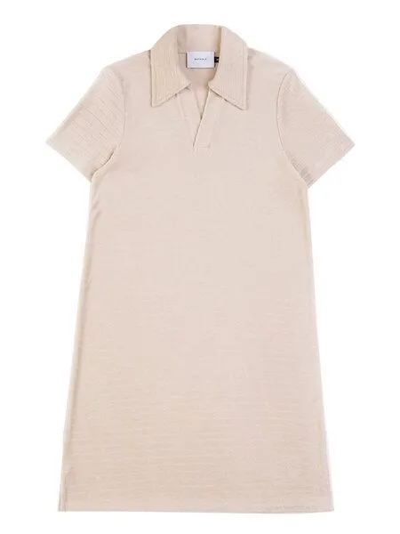 Rotholz Rotholz Polo Kleid - Terry Polo Cotton Dress - aus Bio-Baumwolle, Sand (natur), – Produktbild 1 von 3