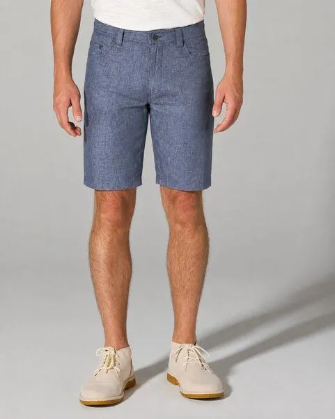 HempAge HempAge 5-Pocket Shorts meliert Hanf/Biobaumwolle, Indigo, – Produktbild 1 von 4
