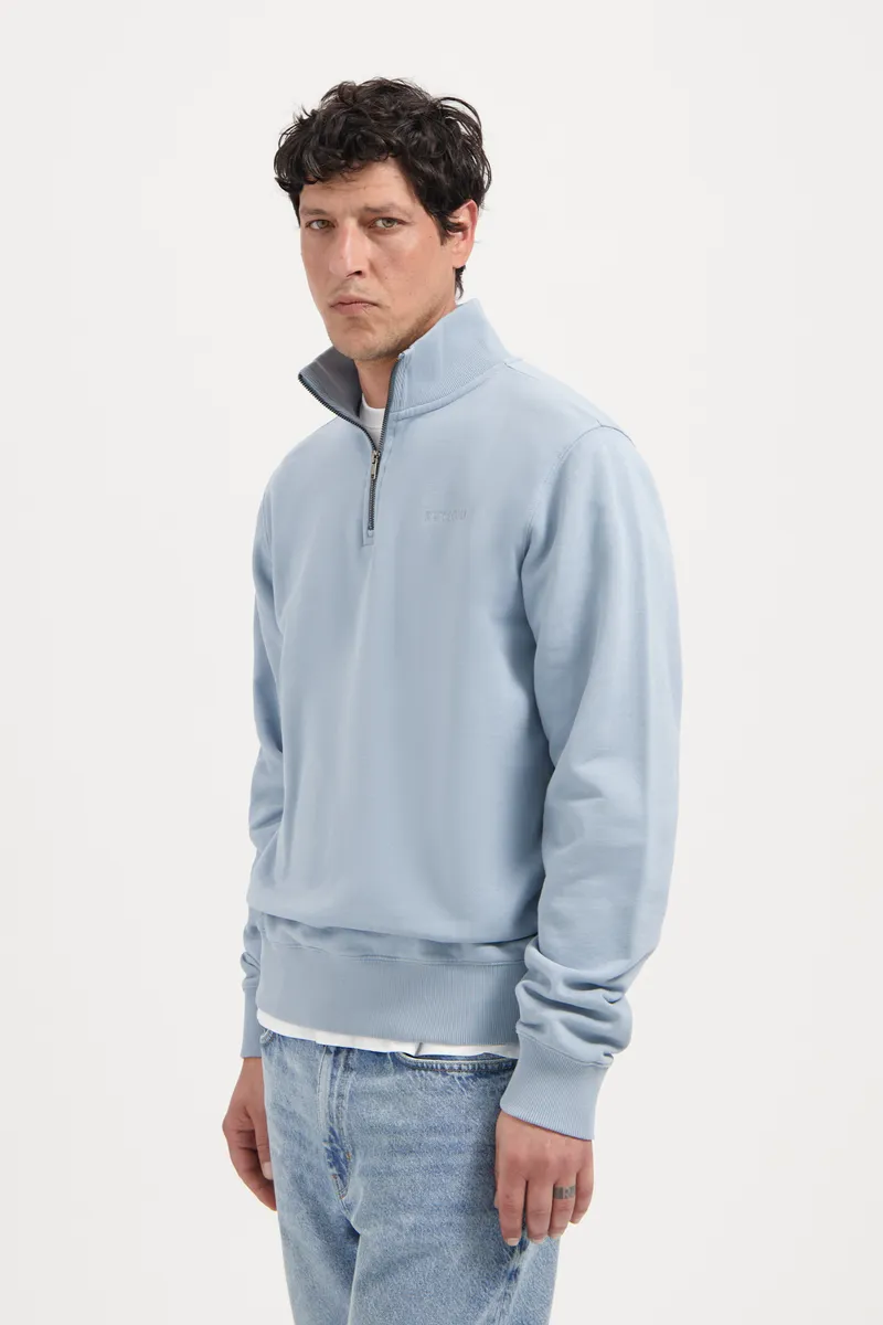 Kuyichi Kuyichi Herren vegan Zip Sweatshirt Vince Cloud Blue, Hellblau, – Produktbild 2 von 2