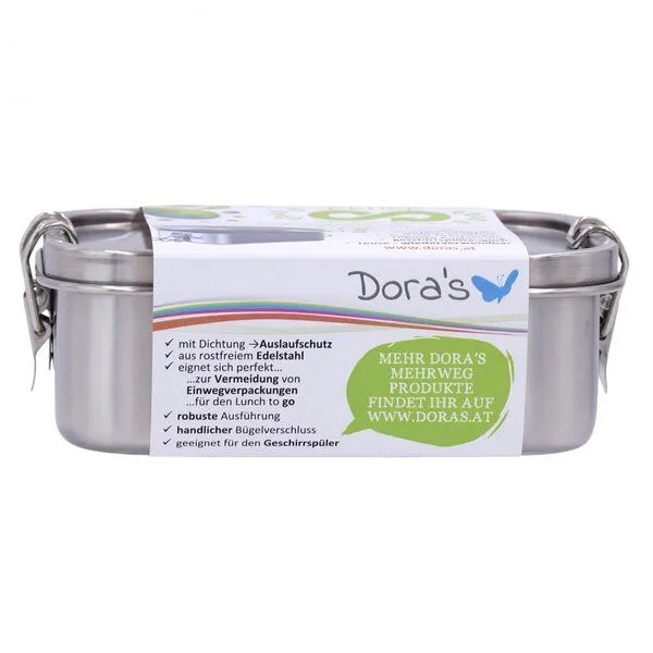 Dora's Dora's Dora’s Edelstahl-Lunchbox mit Bügelverschluss & Dichtung (0,75l) – 100% Auslaufsicher – Produktbild 3 von 3