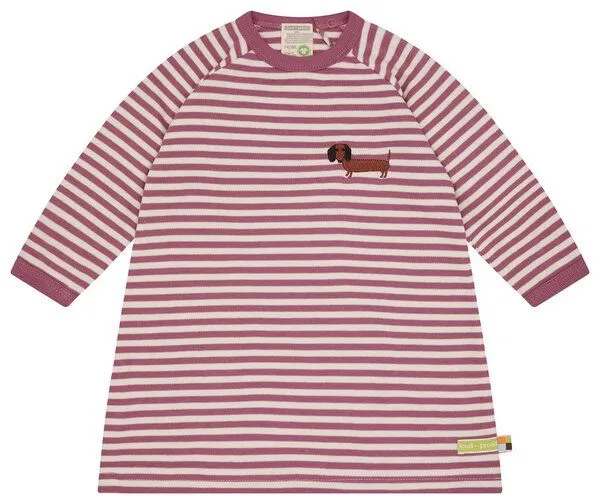 loud + proud loud + proud Babys & Kinder Weiches Sweatkleid, GOTS-zertifiziert, Grape(rosa), – Produktbild 1 von 4