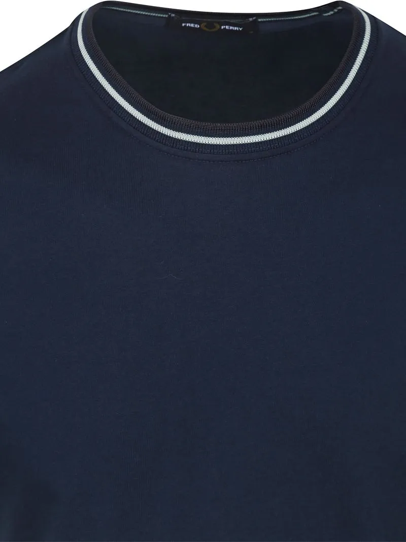 Fred Perry Fred Perry M1588 Twin Tipped T-Shirt Marine - Größe XL, Blau, – Produktbild 4 von 4