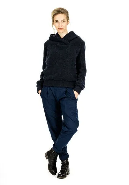 FORMAT FORMAT COSY II pants, plain unisex, Schwarz, – Produktbild 2 von 4
