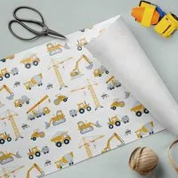 Fines Papeterie Fines Papeterie 3m Geschenkpapier für Kinder * Motiv Baustelle * auf Rolle * 300x47 cm * – Produktbild 1 von 1