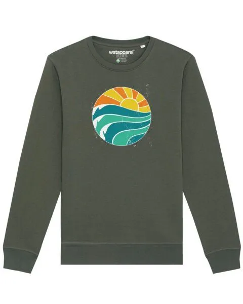 watapparel watapparel Sweatshirt Unisex Summer Sun, Khaki, – Produktbild 1 von 3