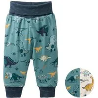 People Wear Organic People Wear Organic Wendehose, grün bedruckt, "Dinosaurier", Bio-Baumwolle – Produktbild 1 von 1