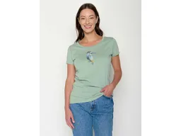 GreenBomb GREENBOMB Bio-Damen-T-Shirt "Bird Look" mit Rundhalsausschnitt, pale green, Gr. M – Produktbild 1 von 1