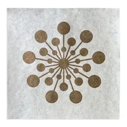 Veskor Cassiopeia Veskor Cassiopeia STARBURST Kornkreis Linoldruck | 40 × 40 cm | Gold auf Naturweiß – Produktbild 1 von 1