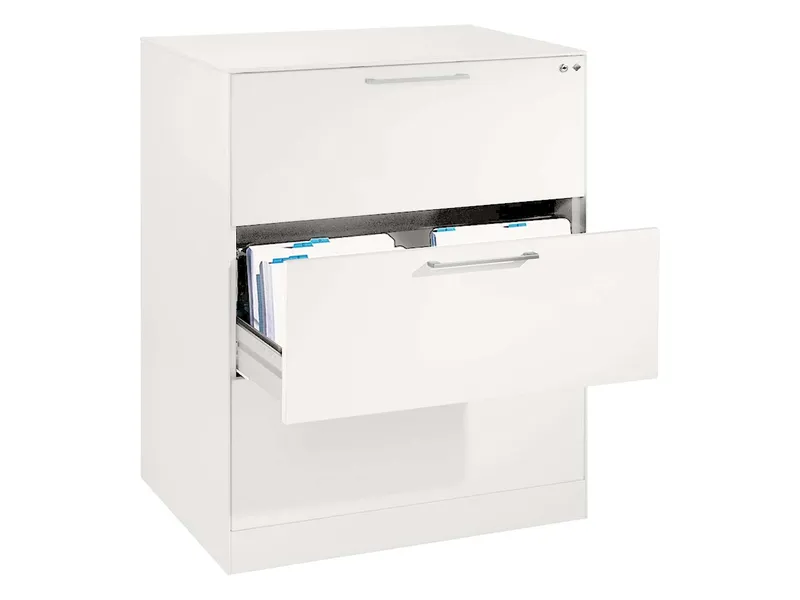 Schubladenschrank "Pureness" Höhe 101 cm (BxT) 80 x 43,5, mit 3 Schubladen, Weiß, – Produktbild 1 von 1