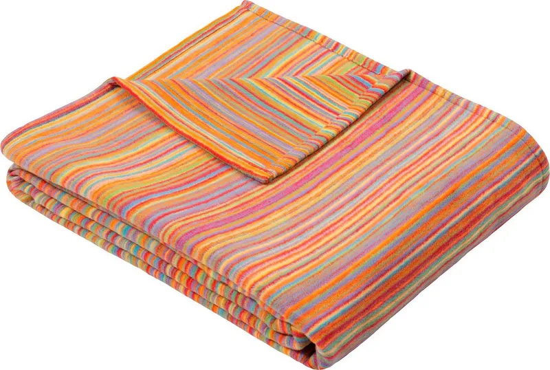 IBENA Wohndecke Jacquard Rio, IBENA, 140 x 200 cm (B x L), aus zertifizierter Bio-Baumwolle, Kuscheldecke, Bunt|rot, – Produktbild 1 von 5