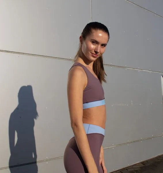 Bodyguard Bodyguard Sports Bra - Lagonisi, Purple-gray/hellblau, – Produktbild 1 von 4