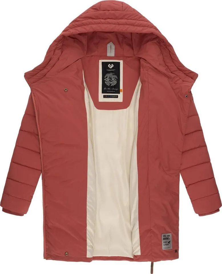 ragwear ragwear Wintermantel Teela Wasserdichter Steppmantel mit hohem Kragen, Rosa, – Produktbild 1 von 3