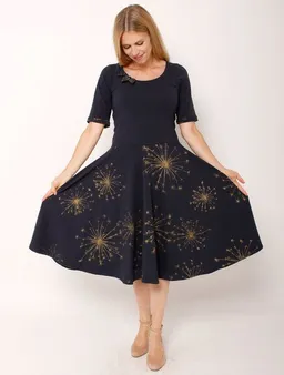 Peaces.bio - handbedruckte Biomode Peaces.bio - handbedruckte Biomode Bio-Tanzkleid "Kümmelzauber" – Produktbild 1 von 1