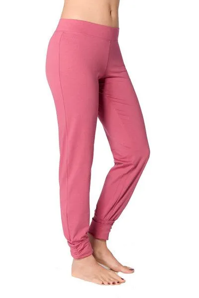 Leela Cotton Leela Cotton Damen Yogahose 6 Farben Bio-Baumwolle 4415, Viola, – Produktbild 2 von 5