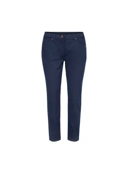 LAURIE LAURIE Damen vegan Hose Laura Slim Kurz Länge Navy – Produktbild 1 von 1