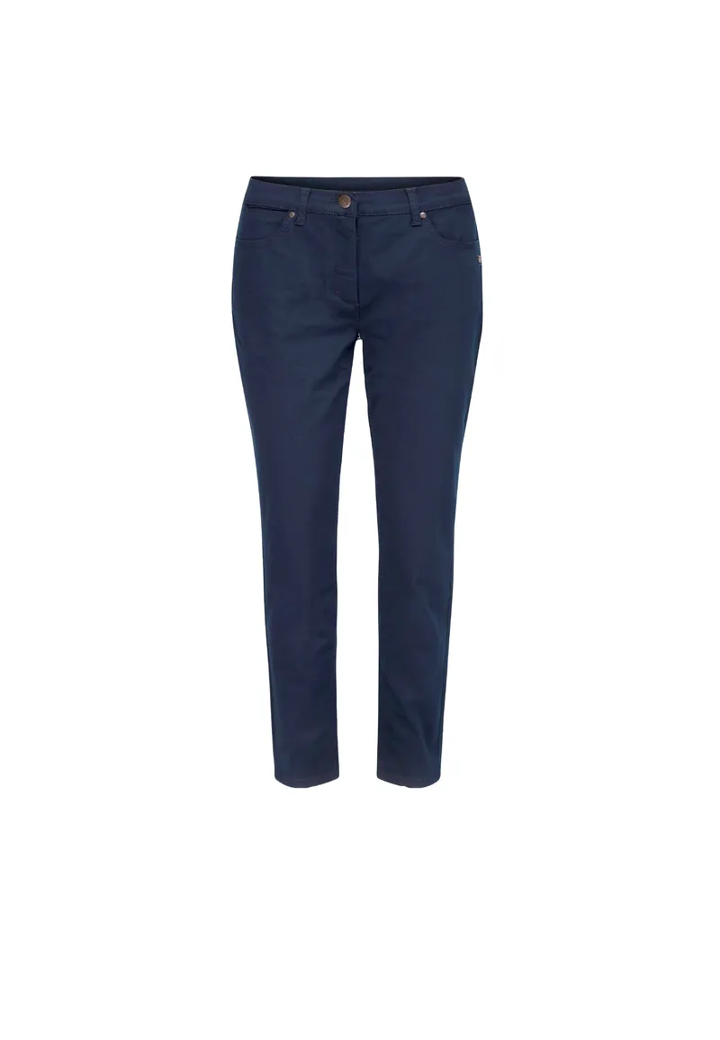 LAURIE LAURIE Damen vegan Hose Laura Slim Kurz Länge Navy, Dunkelblau, – Produktbild 1 von 1