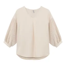 WiDDA Widda Damen vegan Bluse Statement Mava Natural Beige – Produktbild 1 von 1