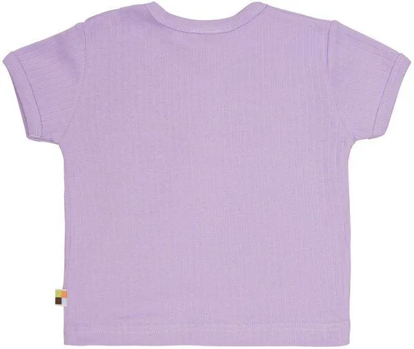 loud + proud loud + proud Babys & Kinder T-Shirt Derby Rib mit Druck, GOTS-zertifiziert, Lilac(lila), – Produktbild 2 von 2