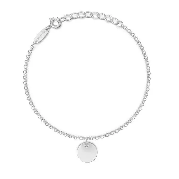 MOANINA MOANINA Armband Chiara Coin - 925 Silber/18k Gold Vermeil, Silber, – Produktbild 1 von 2