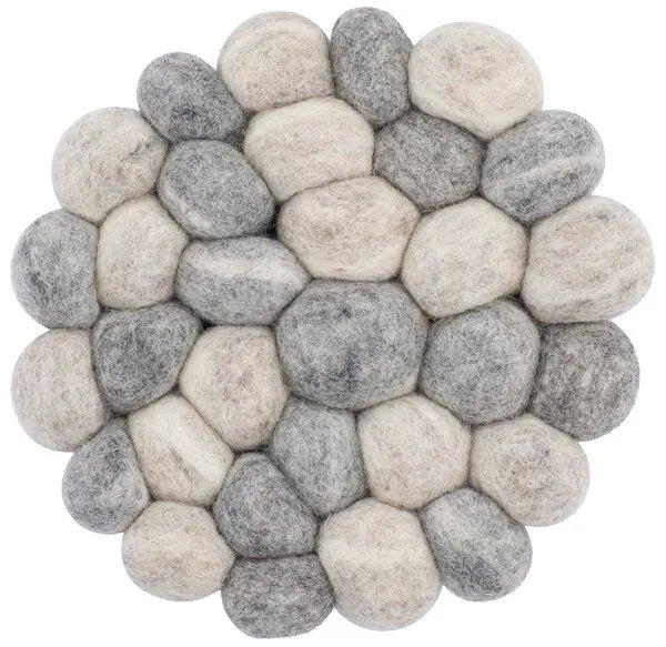 myfelt myfelt Filzkugel Topfuntersetzer (⌀ 20 cm), Steinoptik hell (ernie), – Produktbild 1 von 4