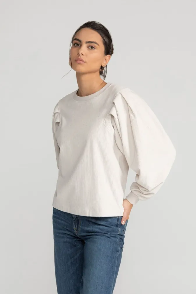 Lovjoi LOVJOI Damen vegan Sweatshirt Malvine Misty Beige, Beige, – Produktbild 2 von 2