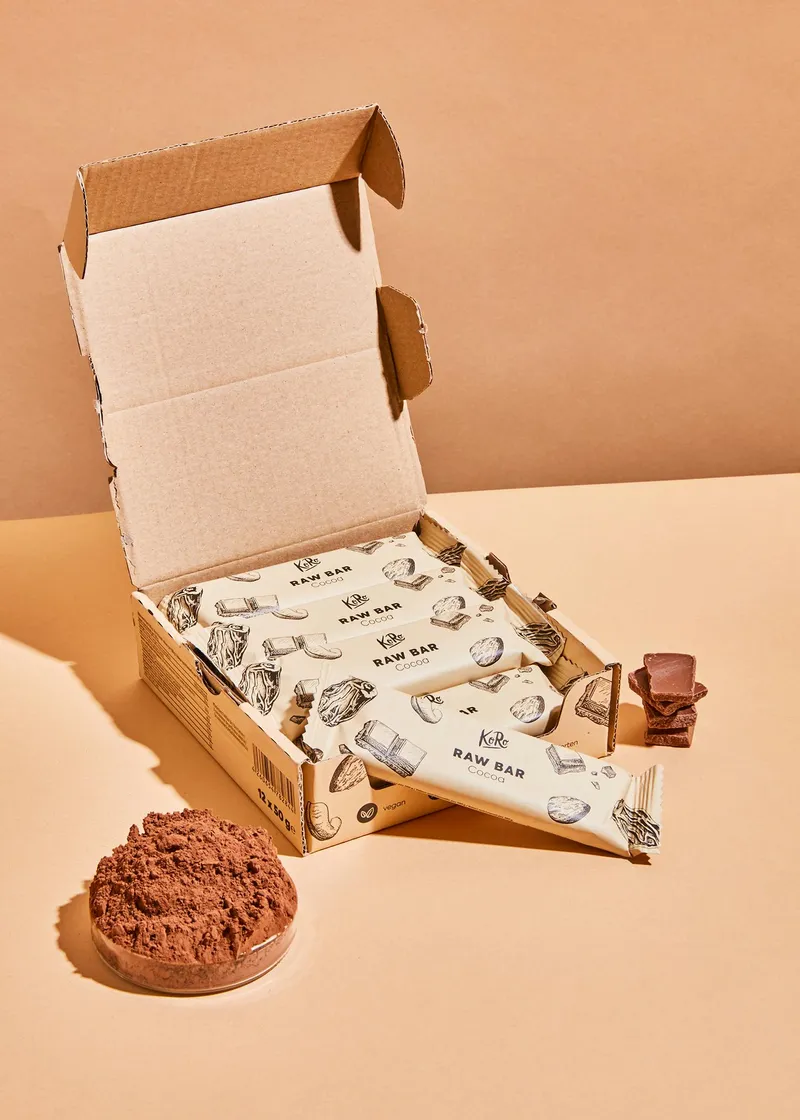 KoRo Bio Rohkostriegel Kakao 12 x 50 g – Produktbild 1 von 5