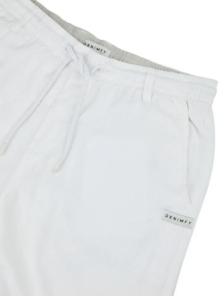 DENIMFY Chinoshorts Herren Shorts DFAlessio Regular Fit Bermudashorts mit Kordelzug, Weiß, – Produktbild 3 von 4