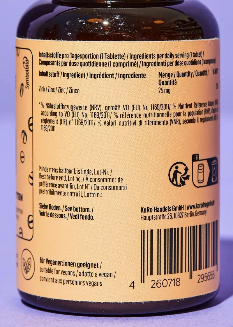 KoRo Zink Tabletten 365 Stück – Produktbild 4 von 5