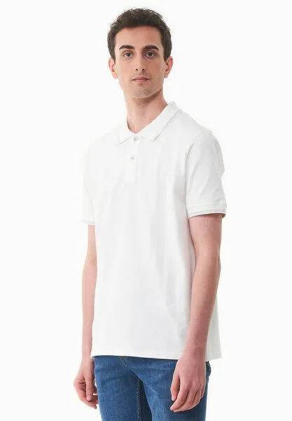ORGANICATION ORGANICATION Poloshirt aus Bio-Baumwolle, Off white, – Produktbild 4 von 4